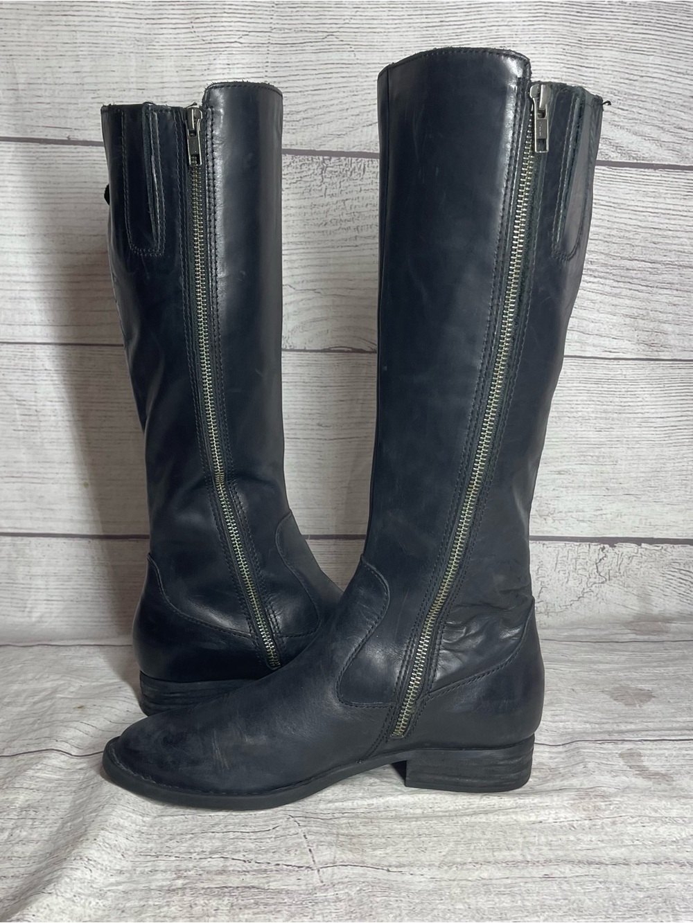 Born Women’s 6.5 Black Leather Knee High Boots - Picture 6 of 11
